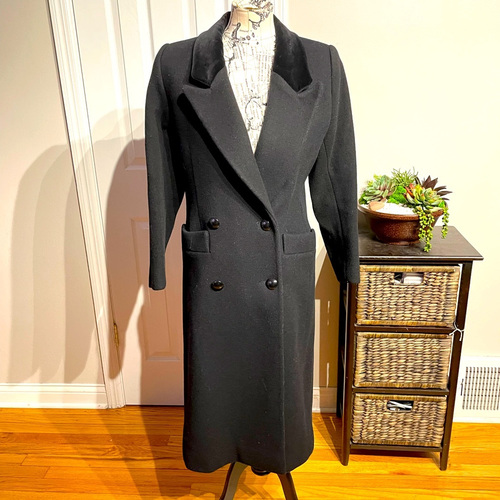 ☀️Cuddle NY Vintage Wool Velvet Tuxedo Bodice Pencil Straight Formal Evening